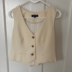 J. Crew Ivory Buttoned Suit Vest Sz 6